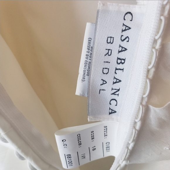 Taffeta Ruched Wedding Gown Casablanca C1831 - Picture 7 of 11